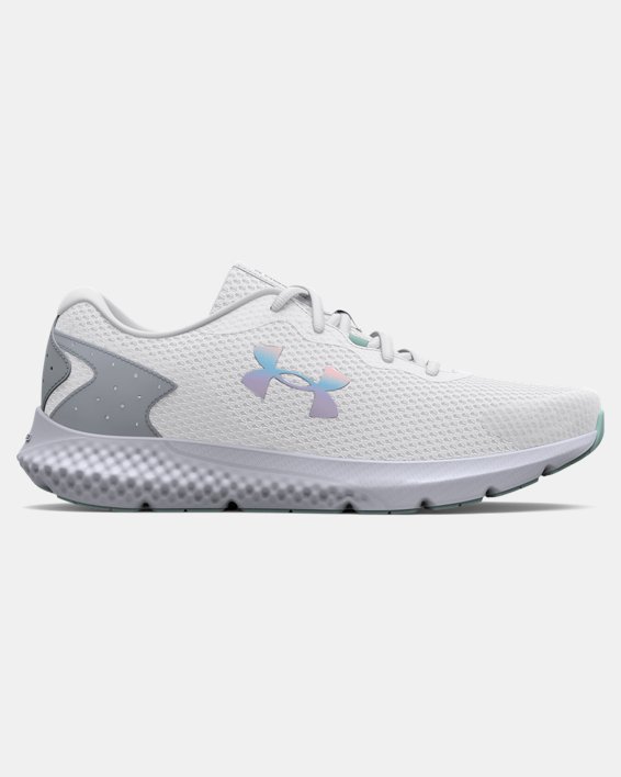Women's UA Charged Rogue 3 Iridescent Running Shoes, Gray, pdpMainDesktop image number 0